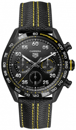 Buy Shop Tag Heuer Carrera x Porsche Automatic Chronograph Black Dial Black Nylon Strap Watch for Men - CBN2A1H.FC6512 USA Online
