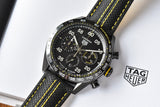 Tag Heuer Carrera x Porsche Automatic Chronograph Black Dial Black Nylon Strap Watch for Men - CBN2A1H.FC6512
