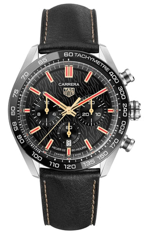 Buy Shop Tag Heuer Carrera Year of The Rabbit Automatic Chronograph Black Dial Black Leather Strap Watch for Men - CBN2A1L.FC6521 USA Online