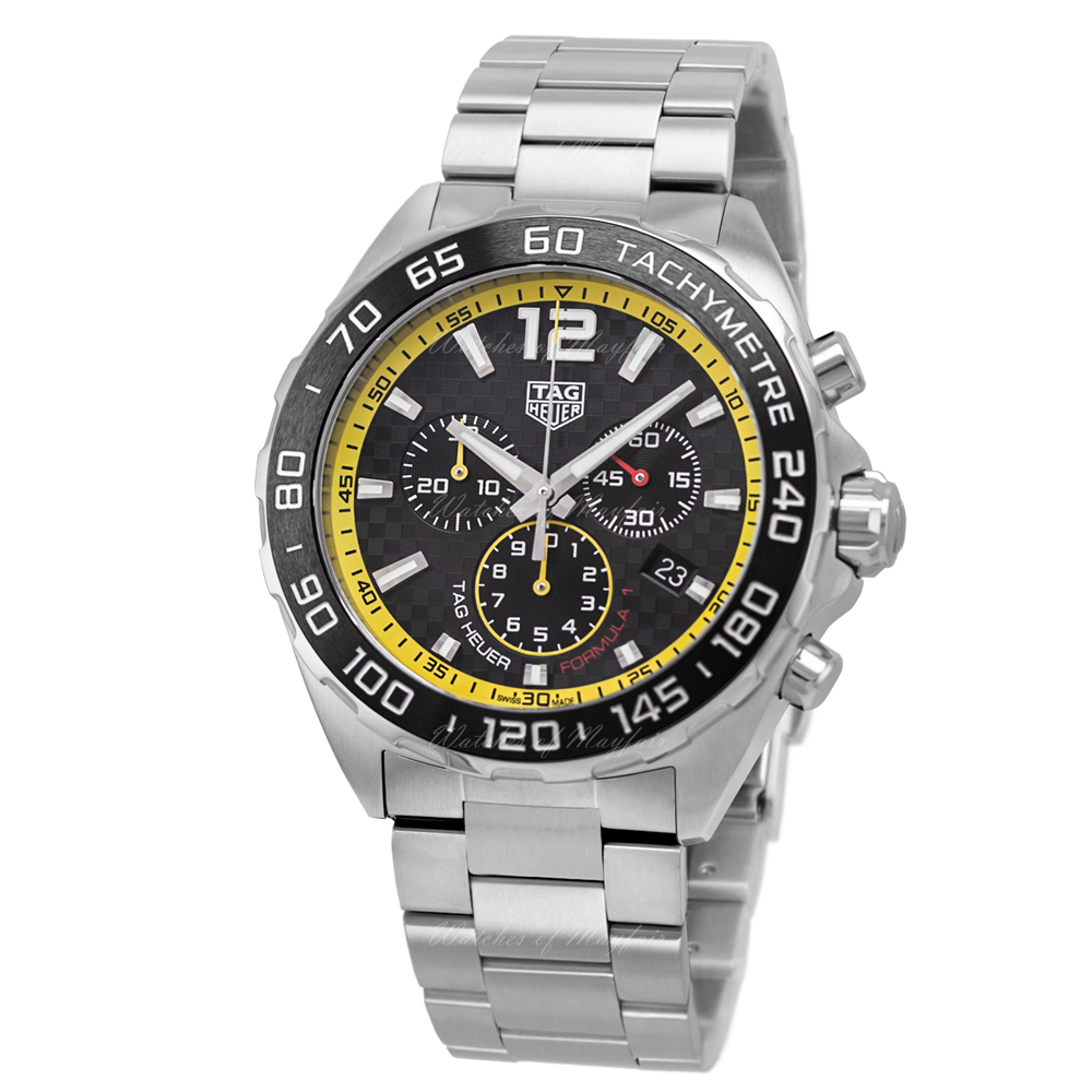 Buy Shop Tag Heuer Formula 1 Chronograph Black Dial Silver Steel Strap Watch for Men- CAZ101AC.BA0842 USA Online