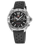 Buy Shop Tag Heuer Formula 1 Alarm Quartz Black Dial Black Rubber Strap Watch for Men - WAZ111A.FT8023 USA Online