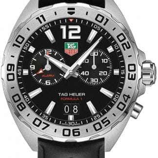 Buy Shop Tag Heuer Formula 1 Alarm Quartz Black Dial Black Rubber Strap Watch for Men - WAZ111A.FT8023 USA Online