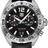 Buy Shop Tag Heuer Formula 1 Alarm Quartz Black Dial Black Rubber Strap Watch for Men - WAZ111A.FT8023 USA Online