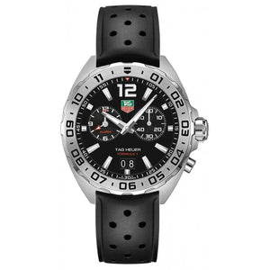 Buy Shop Tag Heuer Formula 1 Alarm Quartz Black Dial Black Rubber Strap Watch for Men - WAZ111A.FT8023 USA Online