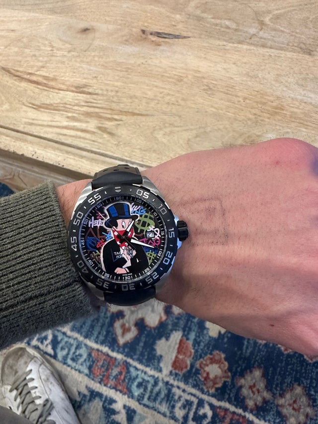 Buy Shop Tag Heuer Formula 1 Alec Monopoly Special Edition Black Rubber Strap Watch for Men - WAZ1117.FT8023 USA Online