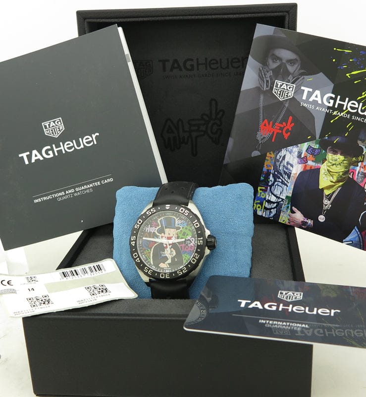 Buy Shop Tag Heuer Formula 1 Alec Monopoly Special Edition Black Rubber Strap Watch for Men - WAZ1117.FT8023 USA Online