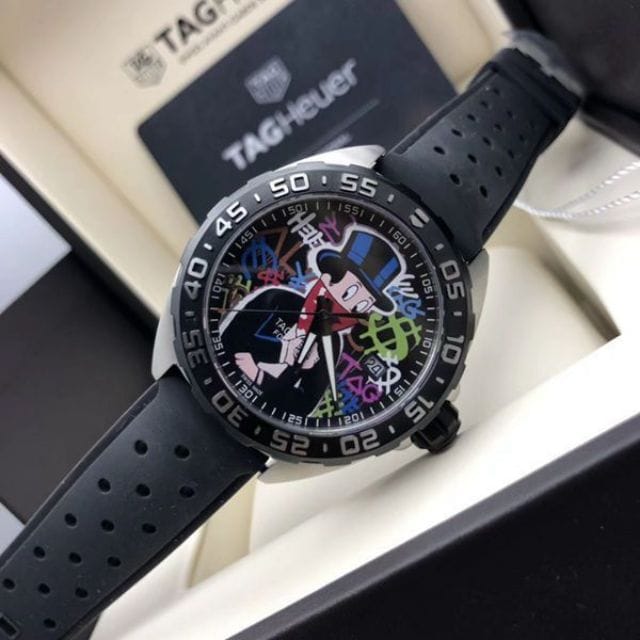 Buy Shop Tag Heuer Formula 1 Alec Monopoly Special Edition Black Rubber Strap Watch for Men - WAZ1117.FT8023 USA Online