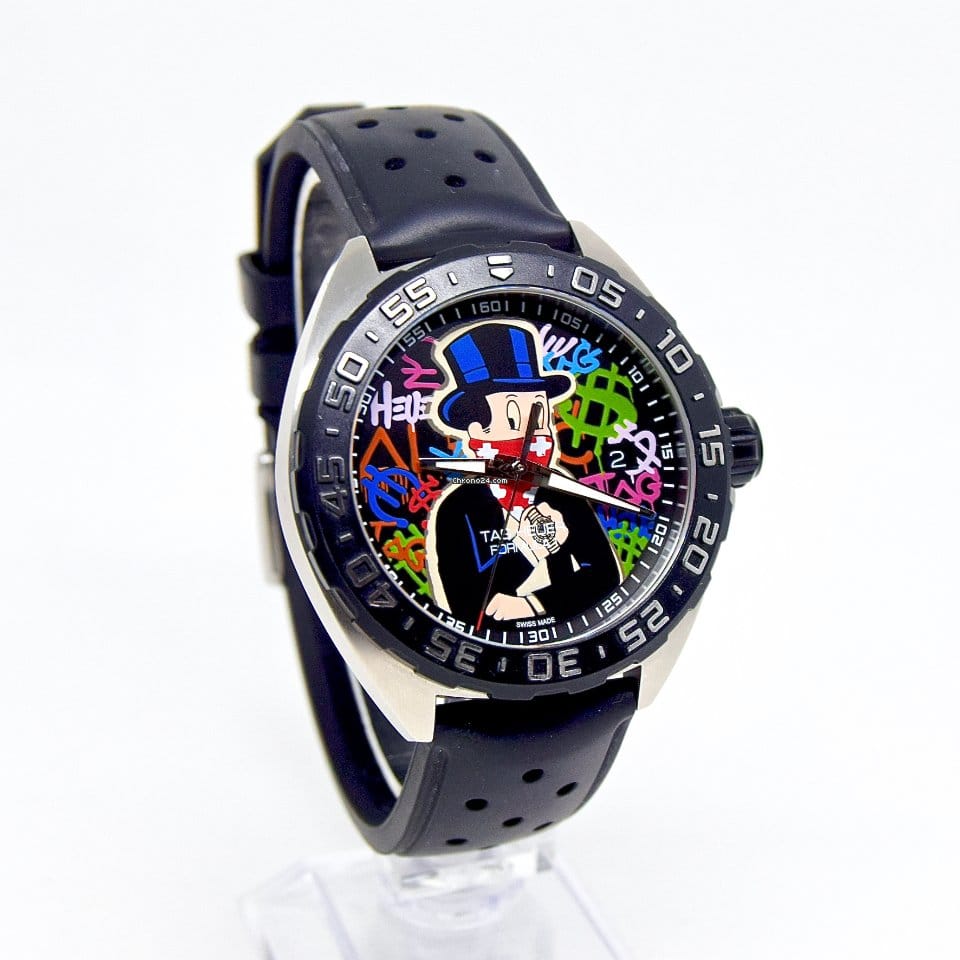 Buy Shop Tag Heuer Formula 1 Alec Monopoly Special Edition Black Rubber Strap Watch for Men - WAZ1117.FT8023 USA Online