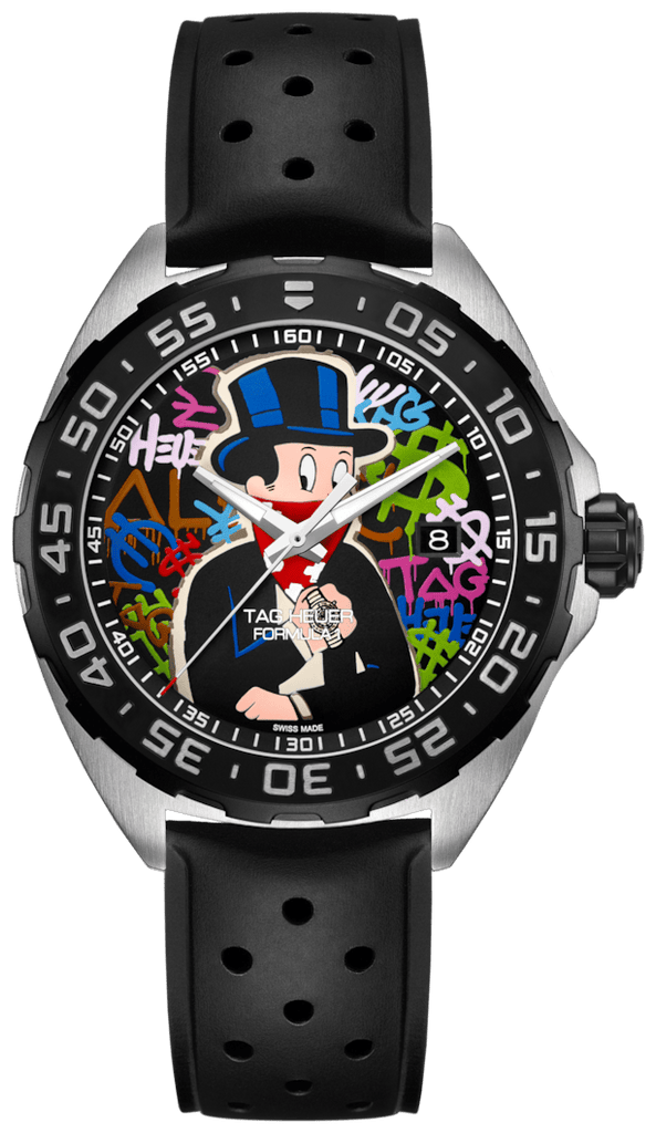 Buy Shop Tag Heuer Formula 1 Alec Monopoly Special Edition Black Rubber Strap Watch for Men - WAZ1117.FT8023 USA Online