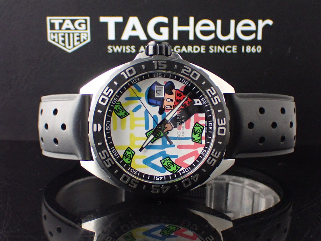 Buy Shop Tag Heuer Formula 1 Alec Monopoly Special Edition Black Rubber Strap Watch for Men - WAZ1119.FT8023 USA Online