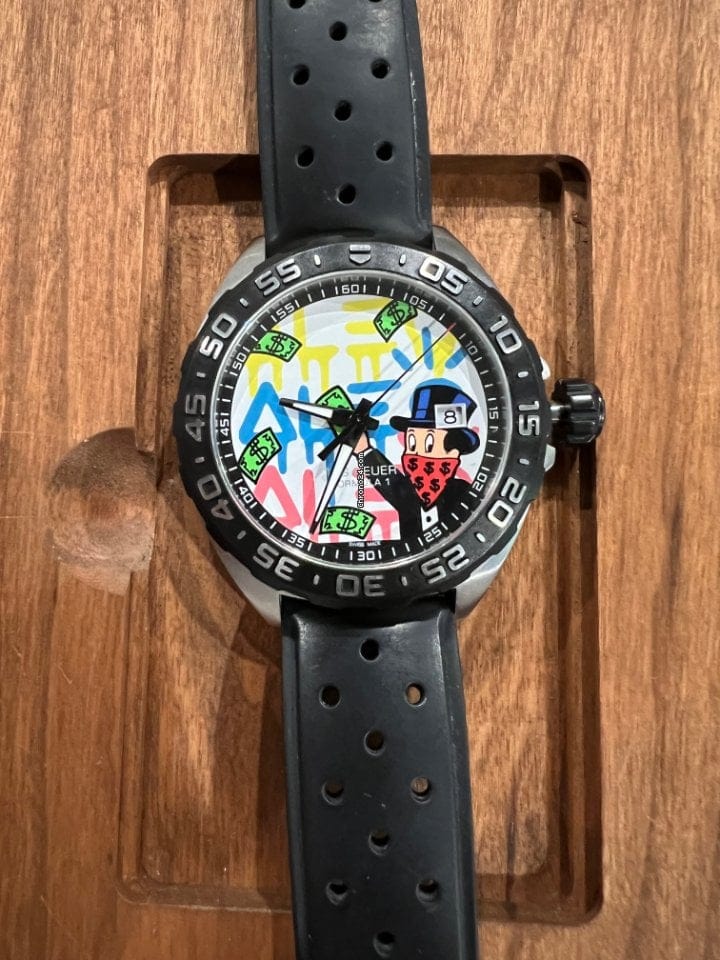 Buy Shop Tag Heuer Formula 1 Alec Monopoly Special Edition Black Rubber Strap Watch for Men - WAZ1119.FT8023 USA Online