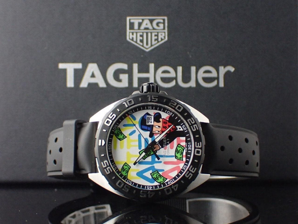 Buy Shop Tag Heuer Formula 1 Alec Monopoly Special Edition Black Rubber Strap Watch for Men - WAZ1119.FT8023 USA Online
