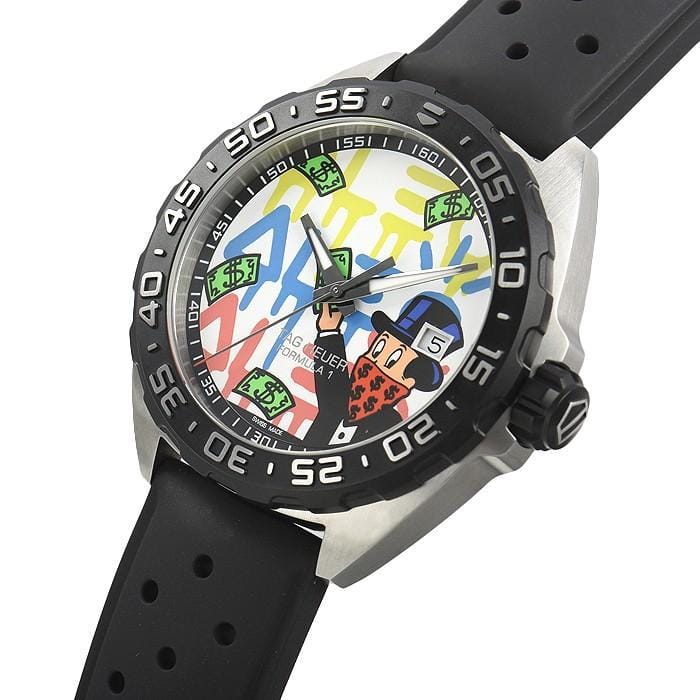 Buy Shop Tag Heuer Formula 1 Alec Monopoly Special Edition Black Rubber Strap Watch for Men - WAZ1119.FT8023 USA Online