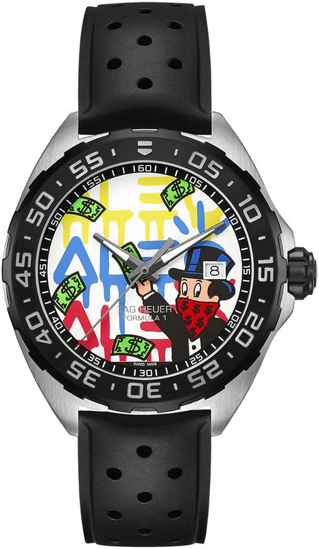 Buy Shop Tag Heuer Formula 1 Alec Monopoly Special Edition Black Rubber Strap Watch for Men - WAZ1119.FT8023 USA Online