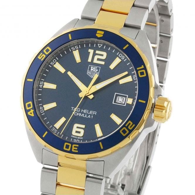 Buy Shop Tag Heuer Formula 1 Analog Blue Dial Two Tone Steel Strap Watch for Men - WAZ1120.BB0879 USA Online