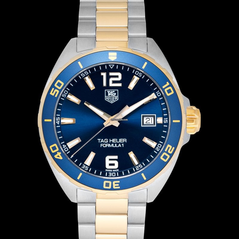 Buy Shop Tag Heuer Formula 1 Analog Blue Dial Two Tone Steel Strap Watch for Men - WAZ1120.BB0879 USA Online