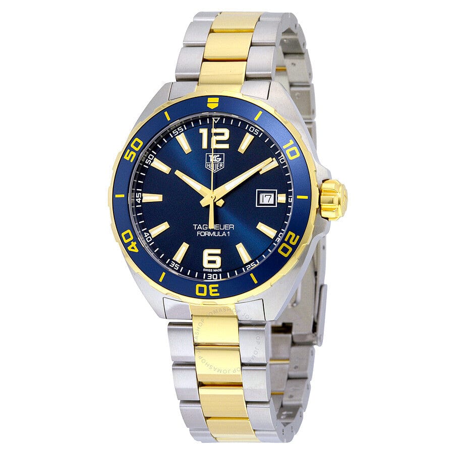 Buy Shop Tag Heuer Formula 1 Analog Blue Dial Two Tone Steel Strap Watch for Men - WAZ1120.BB0879 USA Online
