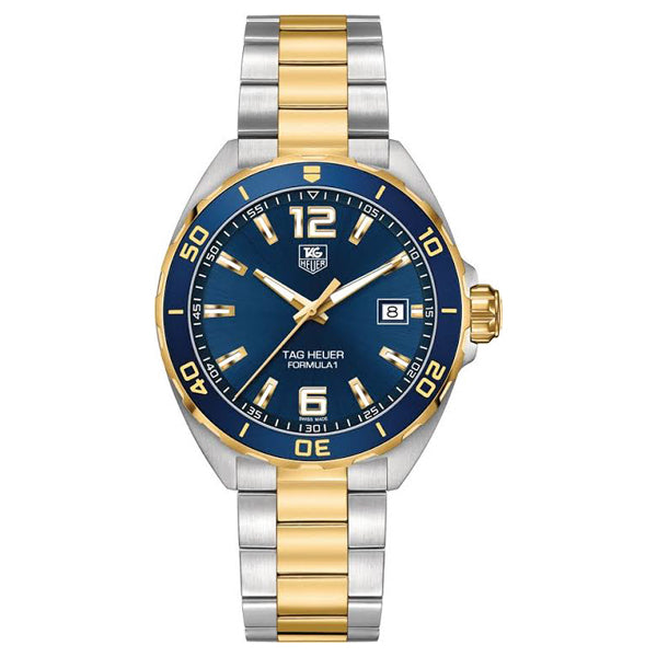 Buy Shop Tag Heuer Formula 1 Analog Blue Dial Two Tone Steel Strap Watch for Men - WAZ1120.BB0879 USA Online
