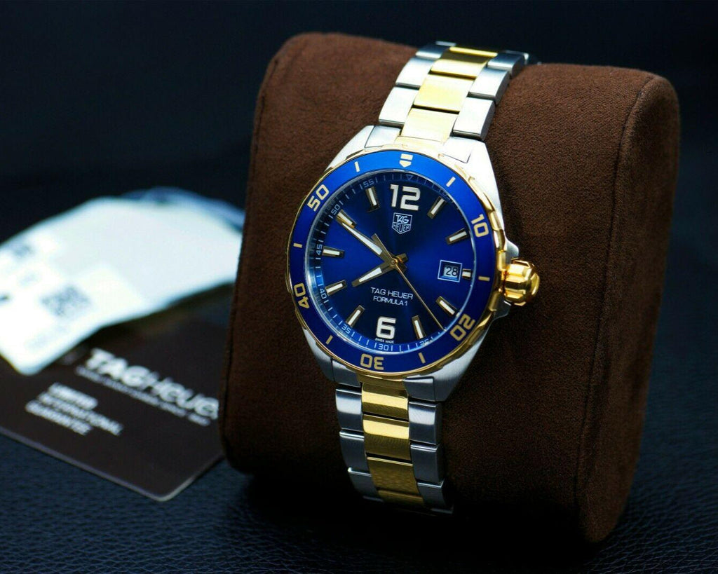 Tag Heuer Formula 1 Analog Blue Dial Two Tone Steel Strap Watch for Men - WAZ1120.BB0879