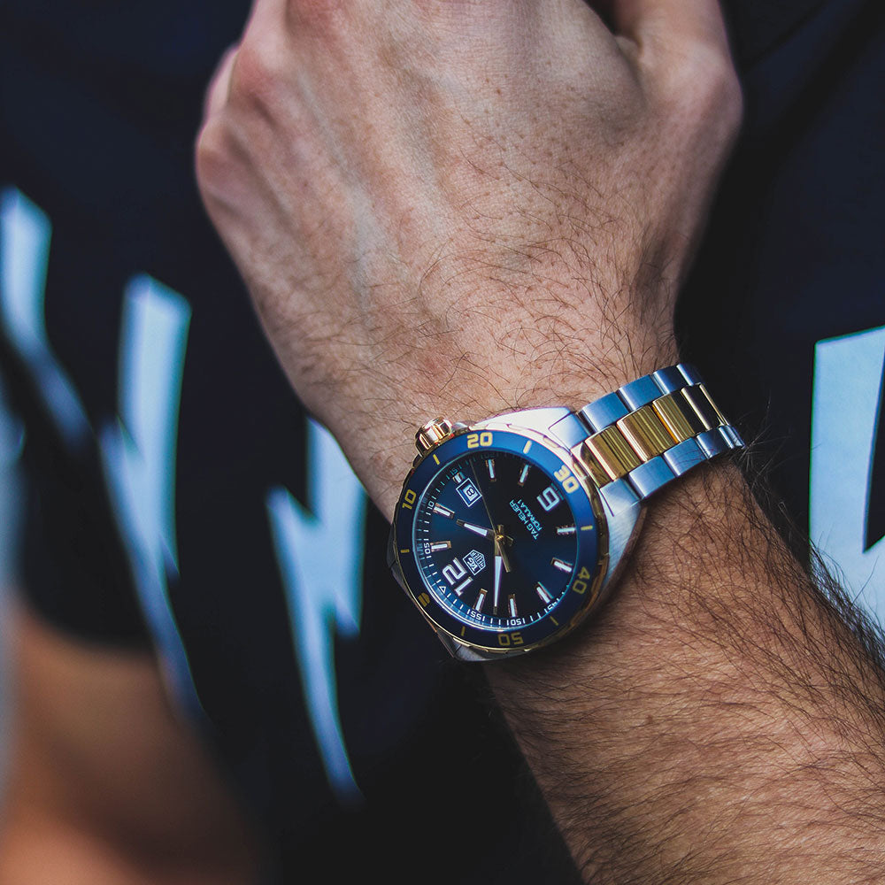 Tag Heuer Formula 1 Analog Blue Dial Two Tone Steel Strap Watch for Men - WAZ1120.BB0879