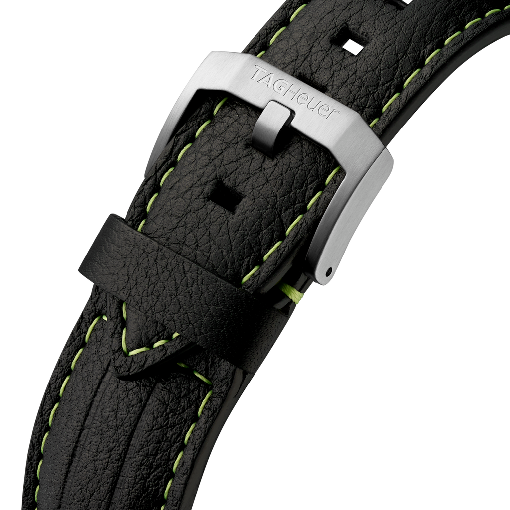 Buy Shop Tag Heuer Formula 1 Aston Martin Black Dial Black Leather Strap Watch for Men - CAZ101P.FC8245 USA Online