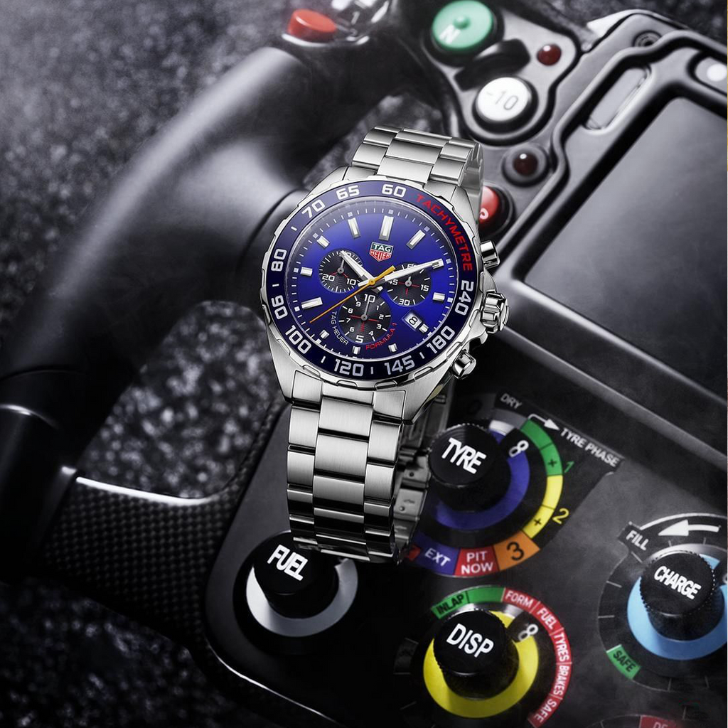 Buy Shop Tag Heuer Formula 1 Aston Martin Red Bull Racing Blue Dial Silver Steel Strap Watch for Men - CAZ101AB.BA0842 USA Online