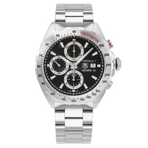 Buy Shop Tag Heuer Formula 1 Calibre 16 Automatic Chronograph Black Dial Silver Steel Strap Watch for Men - CAZ2010.BA0876 USA Online