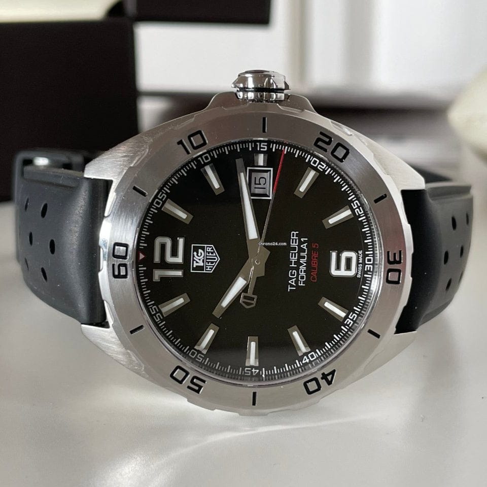 Buy Shop Tag Heuer Formula 1 Automatic Black Dial Black Rubber Strap Watch for Men - WAZ2113.FT8023 USA Online