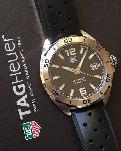 Buy Shop Tag Heuer Formula 1 Automatic Black Dial Black Rubber Strap Watch for Men - WAZ2113.FT8023 USA Online