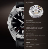 Buy Shop Tag Heuer Formula 1 Automatic Black Dial Black Rubber Strap Watch for Men - WAZ2113.FT8023 USA Online