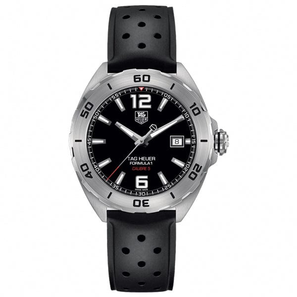 Buy Shop Tag Heuer Formula 1 Automatic Black Dial Black Rubber Strap Watch for Men - WAZ2113.FT8023 USA Online
