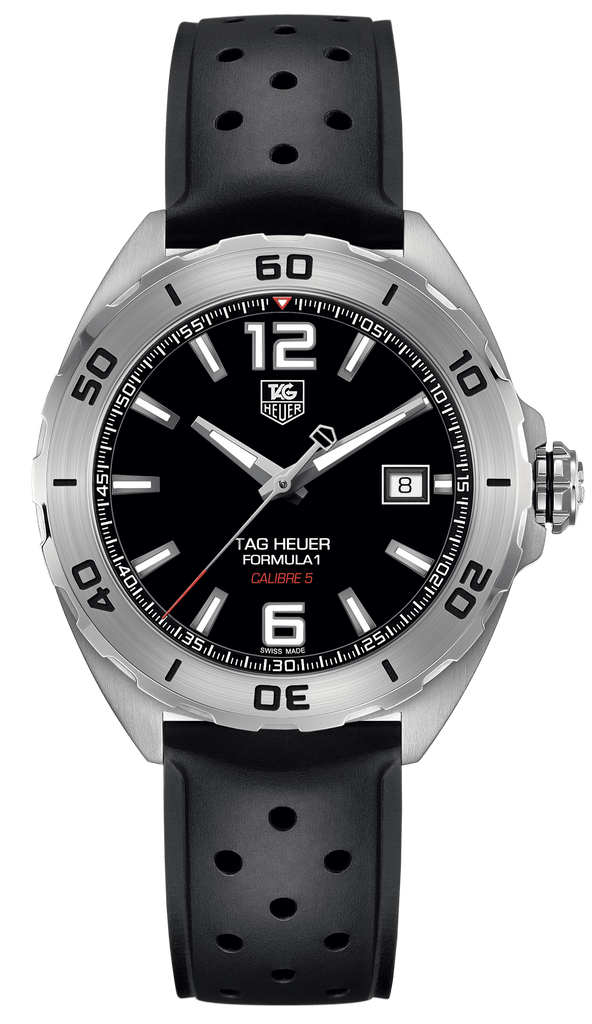 Buy Shop Tag Heuer Formula 1 Automatic Black Dial Black Rubber Strap Watch for Men - WAZ2113.FT8023 USA Online