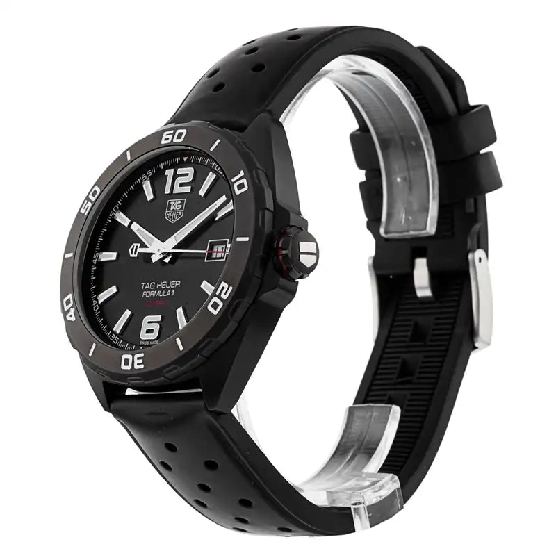 Buy Shop Tag Heuer Formula 1 Automatic Black Dial Black Rubber Strap Watch for Men - WAZ2115.FT8023 USA Online