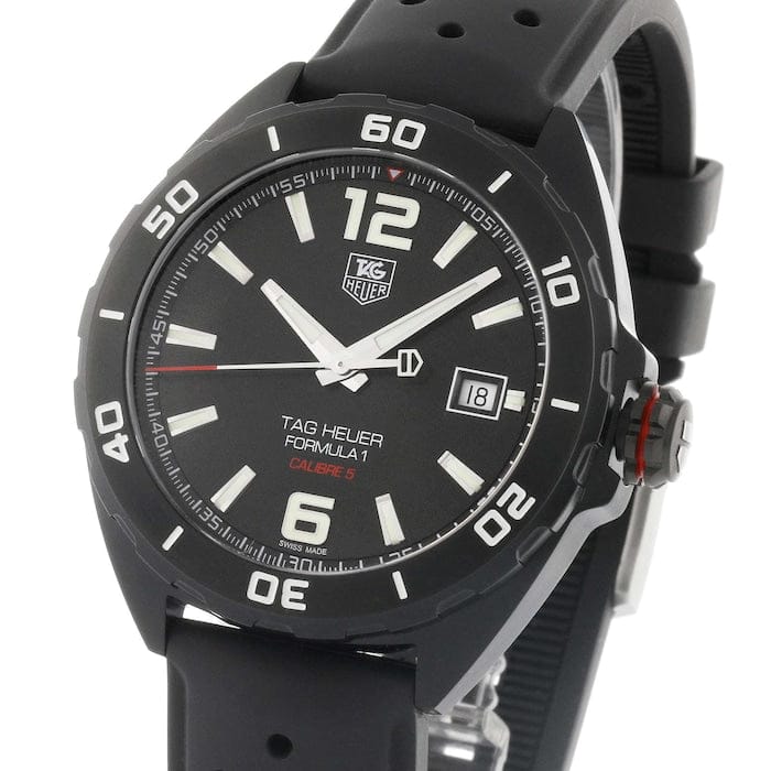 Buy Shop Tag Heuer Formula 1 Automatic Black Dial Black Rubber Strap Watch for Men - WAZ2115.FT8023 USA Online