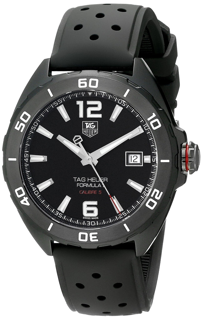 Buy Shop Tag Heuer Formula 1 Automatic Black Dial Black Rubber Strap Watch for Men - WAZ2115.FT8023 USA Online