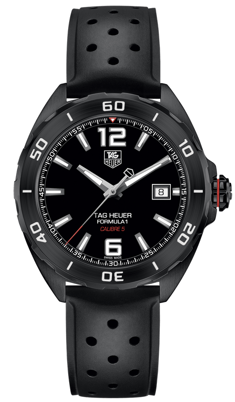 Buy Shop Tag Heuer Formula 1 Automatic Black Dial Black Rubber Strap Watch for Men - WAZ2115.FT8023 USA Online