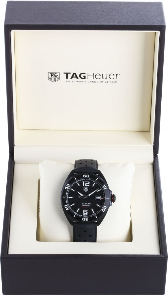 Tag Heuer Formula 1 Automatic Black Dial Black Rubber Strap Watch for Men - WAZ2115.FT8023