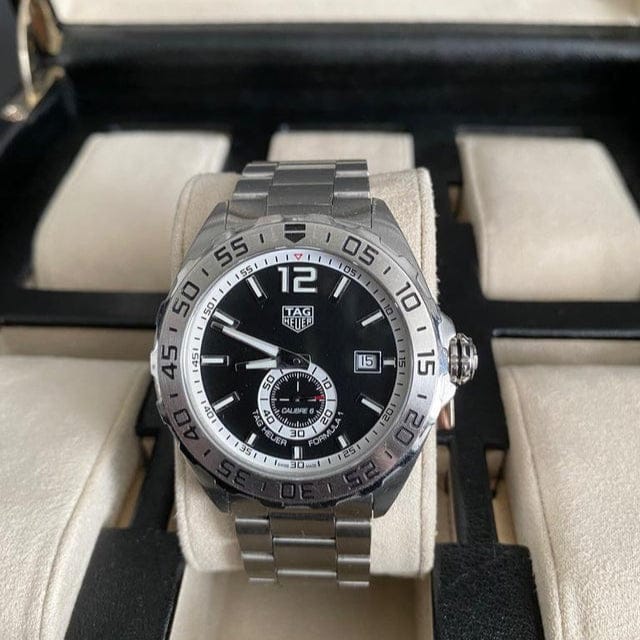 Buy Shop Tag Heuer Formula 1 Automatic Black Dial Silver Steel Strap Watch for Men - WAZ2012.BA0842 USA Online