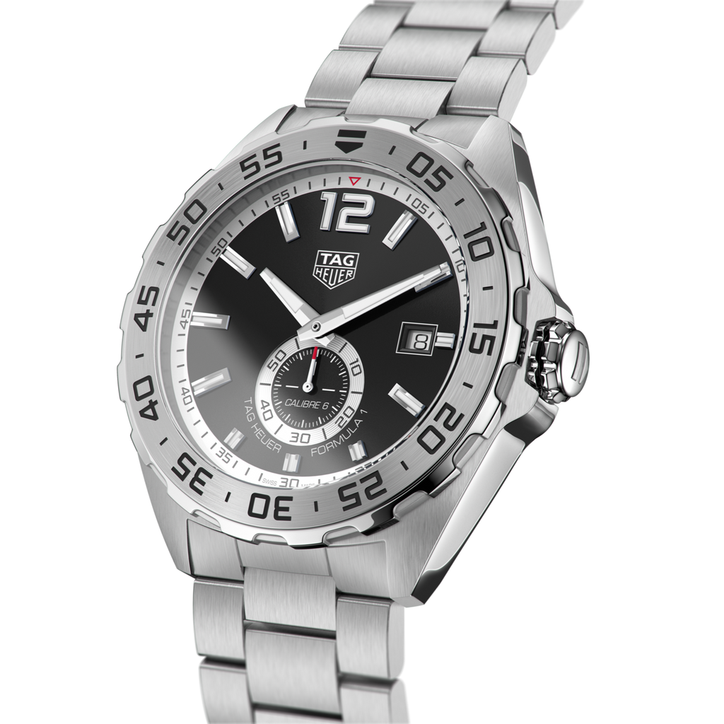 Buy Shop Tag Heuer Formula 1 Automatic Black Dial Silver Steel Strap Watch for Men - WAZ2012.BA0842 USA Online