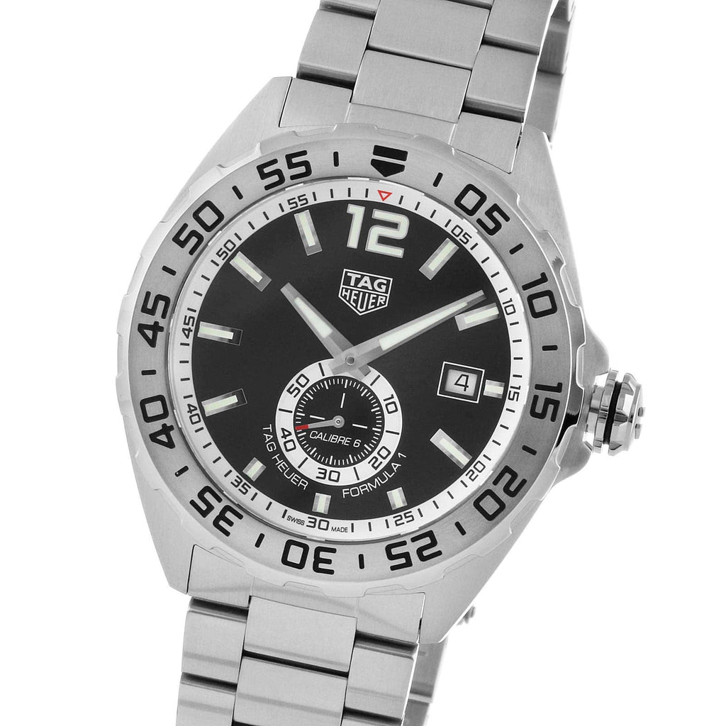 Buy Shop Tag Heuer Formula 1 Automatic Black Dial Silver Steel Strap Watch for Men - WAZ2012.BA0842 USA Online