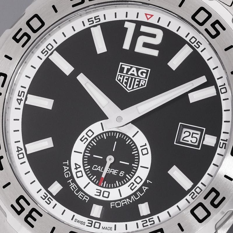 Buy Shop Tag Heuer Formula 1 Automatic Black Dial Silver Steel Strap Watch for Men - WAZ2012.BA0842 USA Online