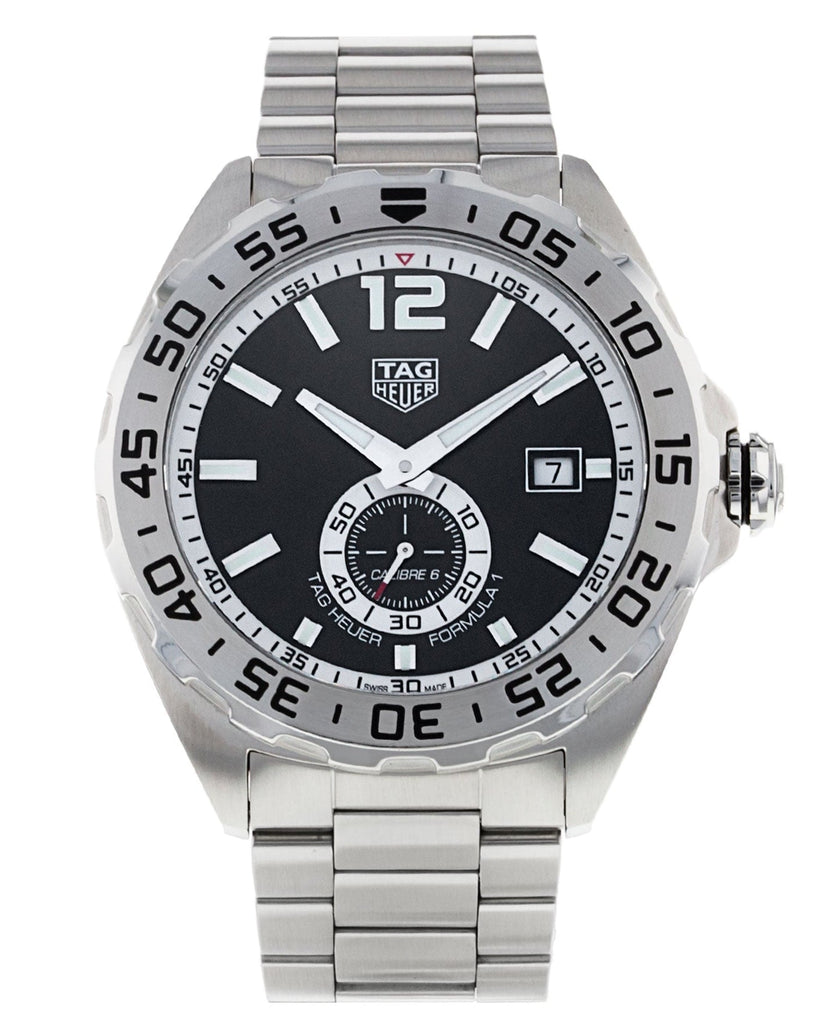 Buy Shop Tag Heuer Formula 1 Automatic Black Dial Silver Steel Strap Watch for Men - WAZ2012.BA0842 USA Online