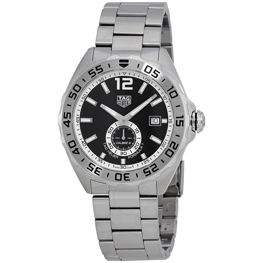 Buy Shop Tag Heuer Formula 1 Automatic Black Dial Silver Steel Strap Watch for Men - WAZ2012.BA0842 USA Online