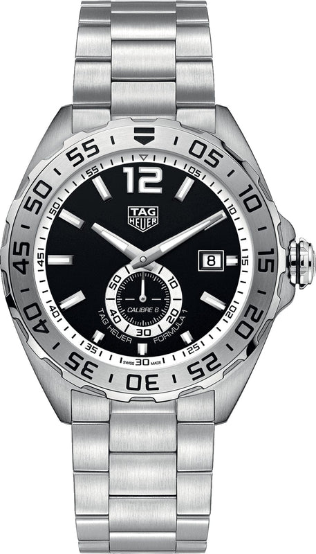 Buy Shop Tag Heuer Formula 1 Automatic Black Dial Silver Steel Strap Watch for Men - WAZ2012.BA0842 USA Online