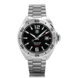 Buy Shop Tag Heuer Formula 1 Automatic Black Dial Silver Steel Strap Watch for Men - WAZ2113.BA0875 USA Online