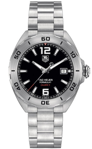 Buy Shop Tag Heuer Formula 1 Automatic Black Dial Silver Steel Strap Watch for Men - WAZ2113.BA0875 USA Online