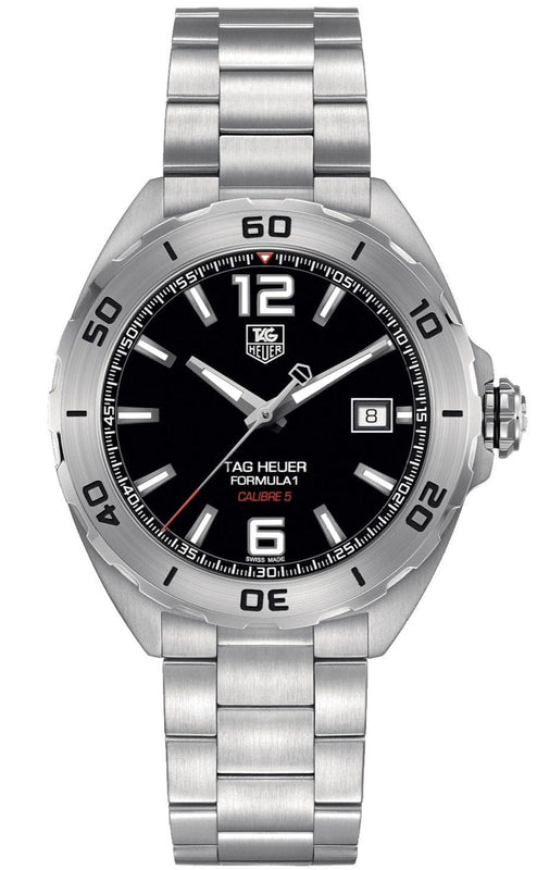 Buy Shop Tag Heuer Formula 1 Automatic Black Dial Silver Steel Strap Watch for Men - WAZ2113.BA0875 USA Online