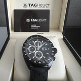 Buy Shop Tag Heuer Formula 1 Automatic Chronograph Black Dial Black Leather Strap Watch for Men - CAZ2011.FT8024 USA Online