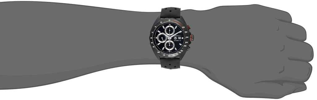 Buy Shop Tag Heuer Formula 1 Automatic Chronograph Black Dial Black Leather Strap Watch for Men - CAZ2011.FT8024 USA Online