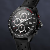 Buy Shop Tag Heuer Formula 1 Automatic Chronograph Black Dial Black Leather Strap Watch for Men - CAZ2011.FT8024 USA Online
